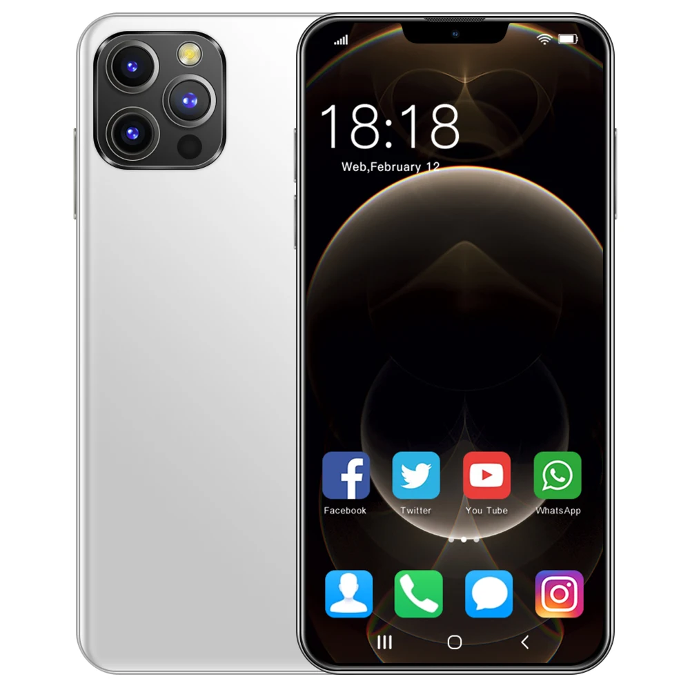 Горячая Новинка 12 Гб + 512 Гб Смартфон глобальная версия unlockingphone смартфон с отпечаток лица разблокировка