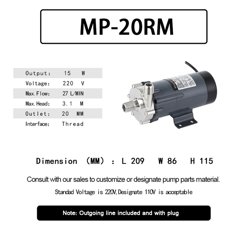 Md Mp-20rm Npt Bspt Thread Beverage Grade Stainless Steel Upgrade ...