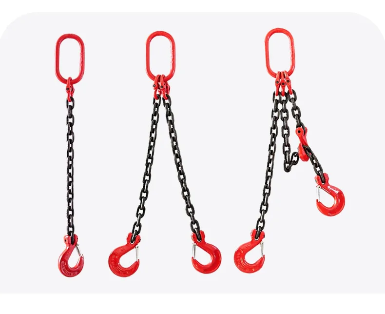 G80 Double Legs Chain Lifting Sling Leg Rigging Chain Sling With Master ...