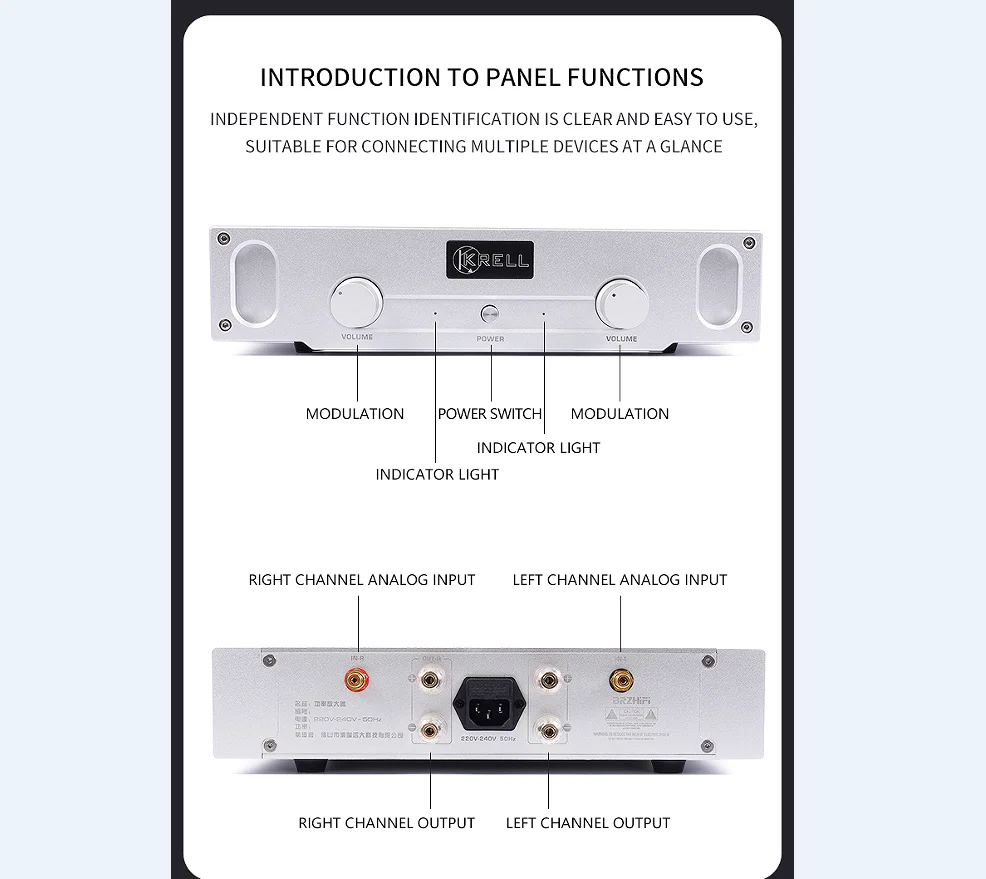 BRZHIFI Audio Music Fax A1 Line Amplifier 20W Pure Class A Power Amplifier Machine Home Hifi Power Amplifier details