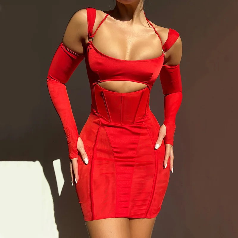 secy red dress