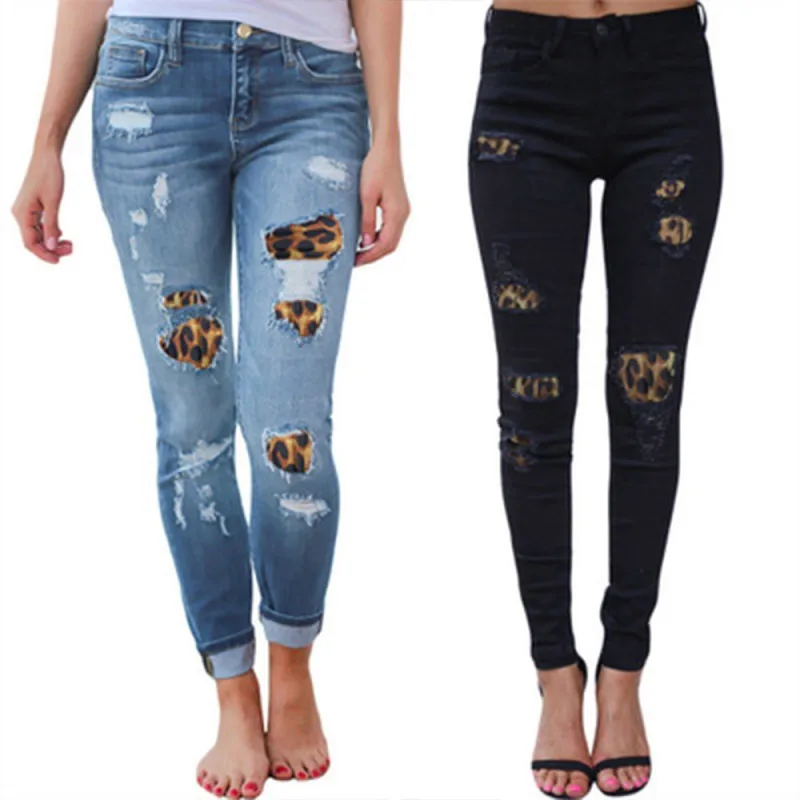 Para mujer Super Skinny Fit Pantalones Damas Leopardo Animal Pantalones de Jean tipo Jeggings