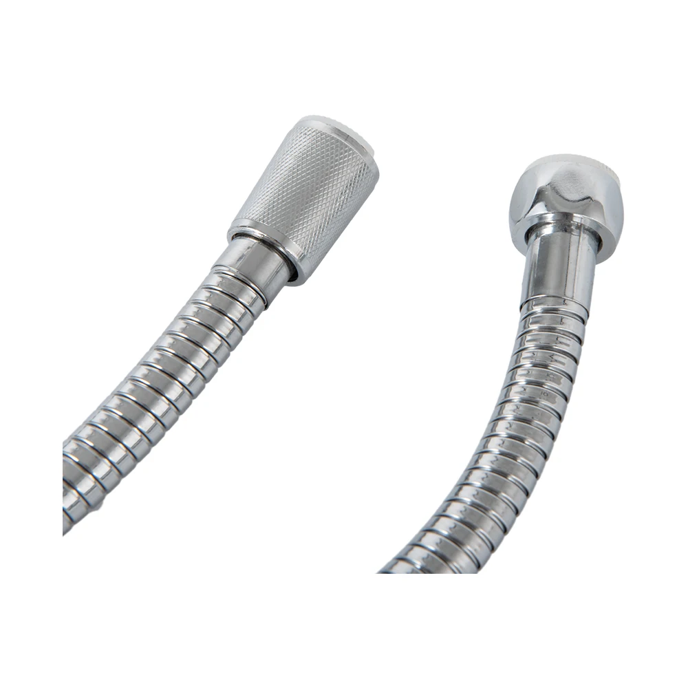 Chromed Handheld Shower Head Flexible Shower Hose Flexible Hose Pipe Stainless Steel Flexible