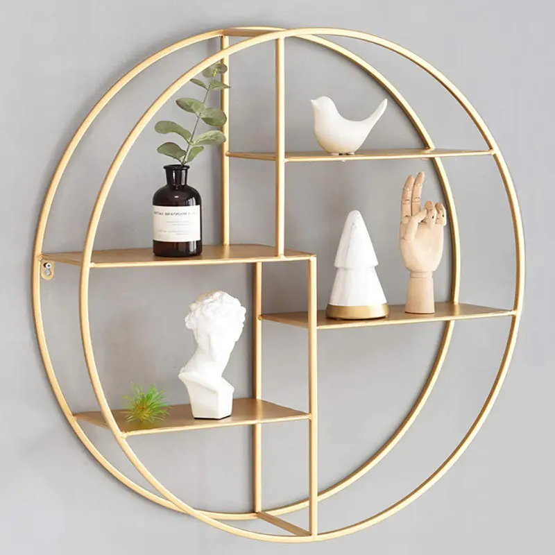 Luxury Style Wall Hanging Shelf Retro Bookshelf Partition Wall