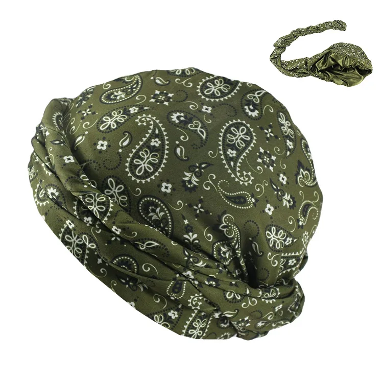 Men's Turban Hat with Paisley Print Versatile Stylish