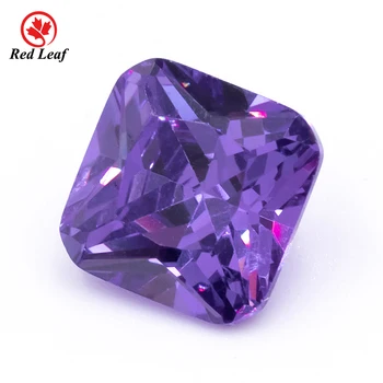 Redleaf Gems Loose High quality AAAAA CZ Stone 7# Violet Square Cut Corner Gemstone Cubic Zirconia