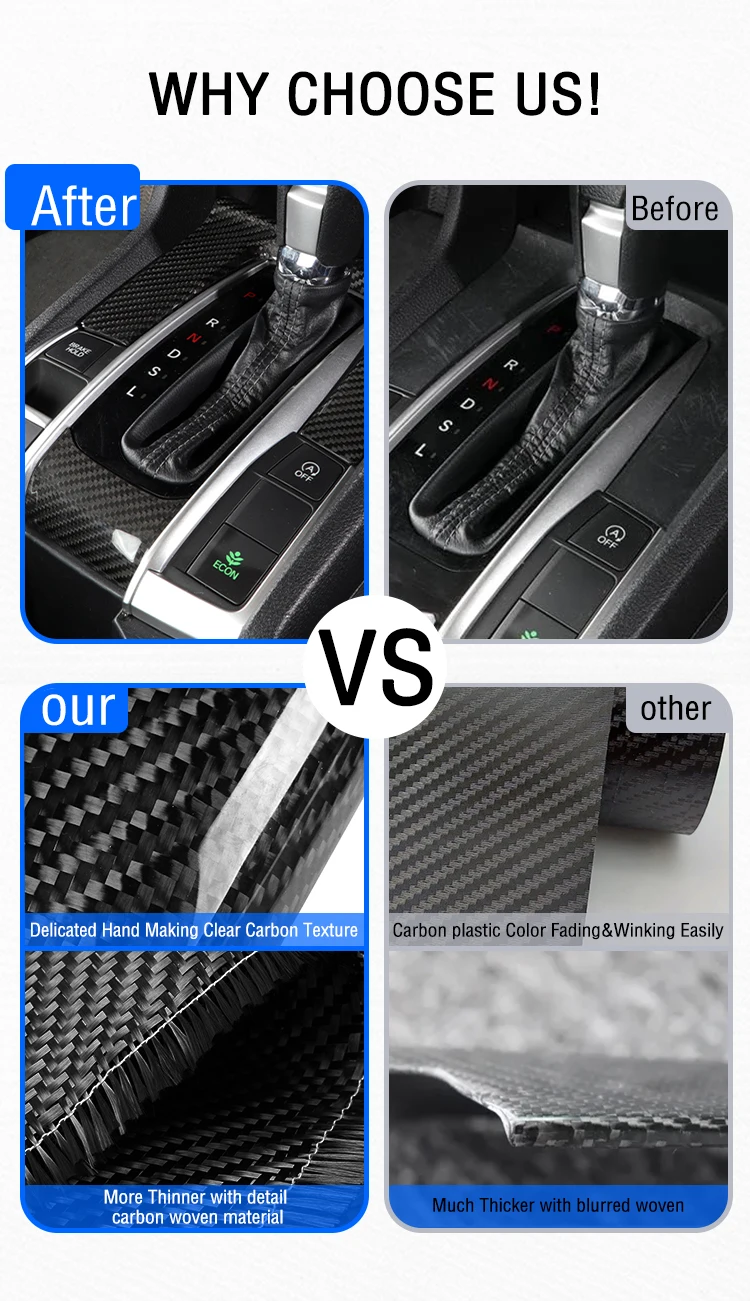 Real Carbon Car Center Console Dashboard Accessories Carbon Fiber ...