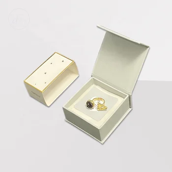 Custom Green Jewelry Packaging Box with Embossed Logo and Matt Lamination Sponge Lined Green Pack Box