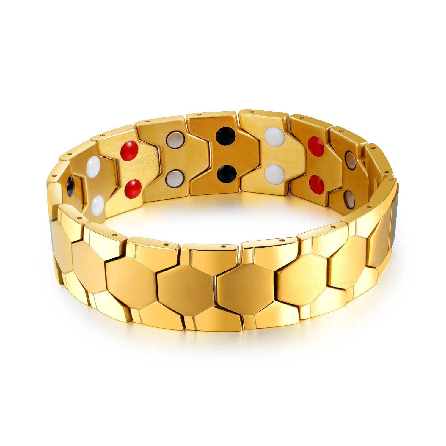 Bracciale Magnetico In Titanio E Acciaio 316L – Energetico E Alla Moda Per Coppie, Con Strumento Di Regolazione, Idea Regalo Unisex