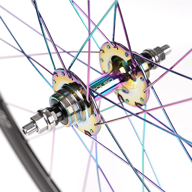 POLSO WS008 700C Track Bicycle Alloy Wheels OEM 24inch Bicycle Wheels 32h Aluminum Alloy Fixed Gear Bike Wheelset