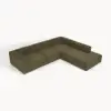 Tessuto Bouclé Verde Oliva