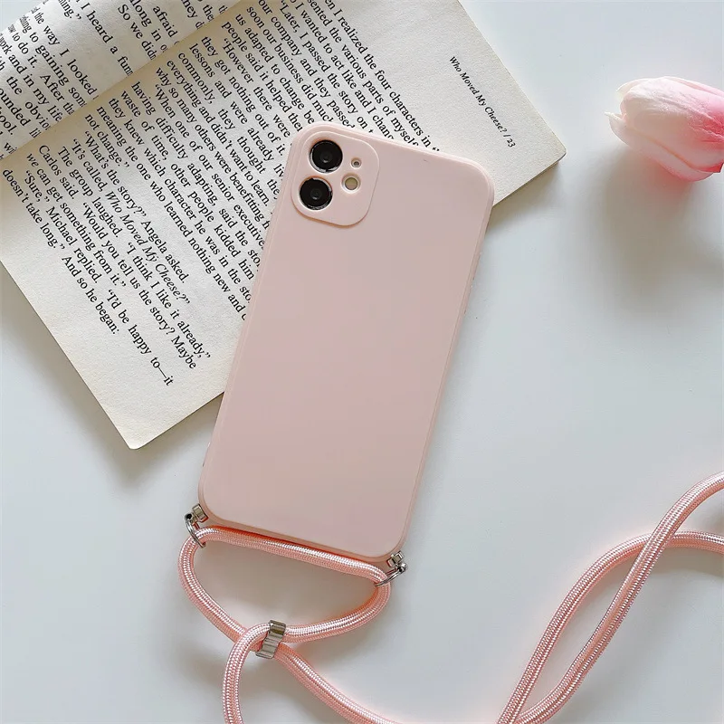INS Acrylic Beads Crossbody Necklace Lanyard Phone Case For Iphone 14 13 12 Pro Max Mini Xr X Xs 7 8 Plus 11 Se 2020 Soft Back Cover I.189736756