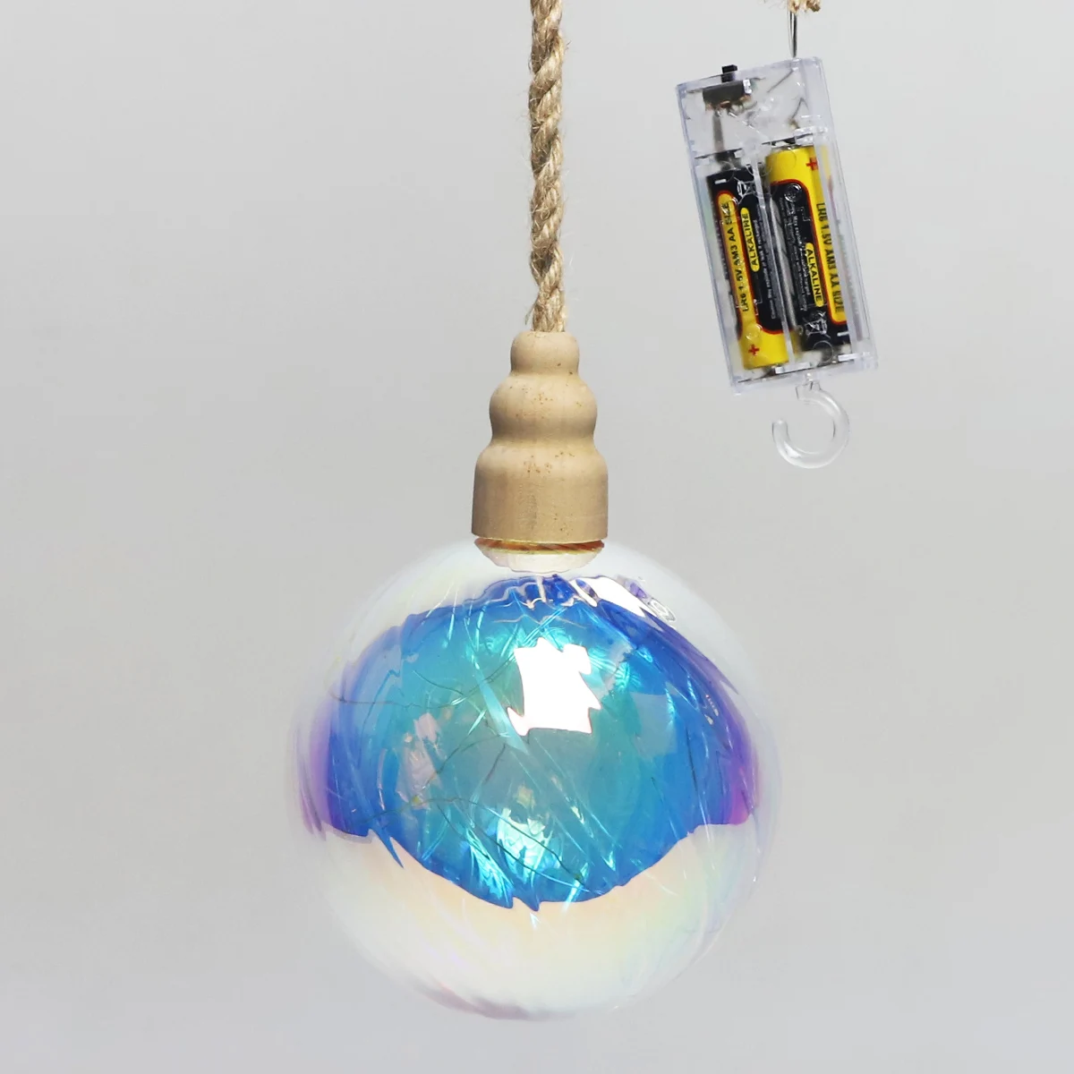 Palline di vetro lucide per decorazioni natalizie a tema canditi, per feste festive all'interno con decorazioni appese