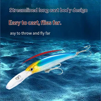 Sea Fishing Floating Minnow Artificial Hard Bait Tuna Lure Jerkbait Long-Cast Bionic Bait – Minnow – view 2