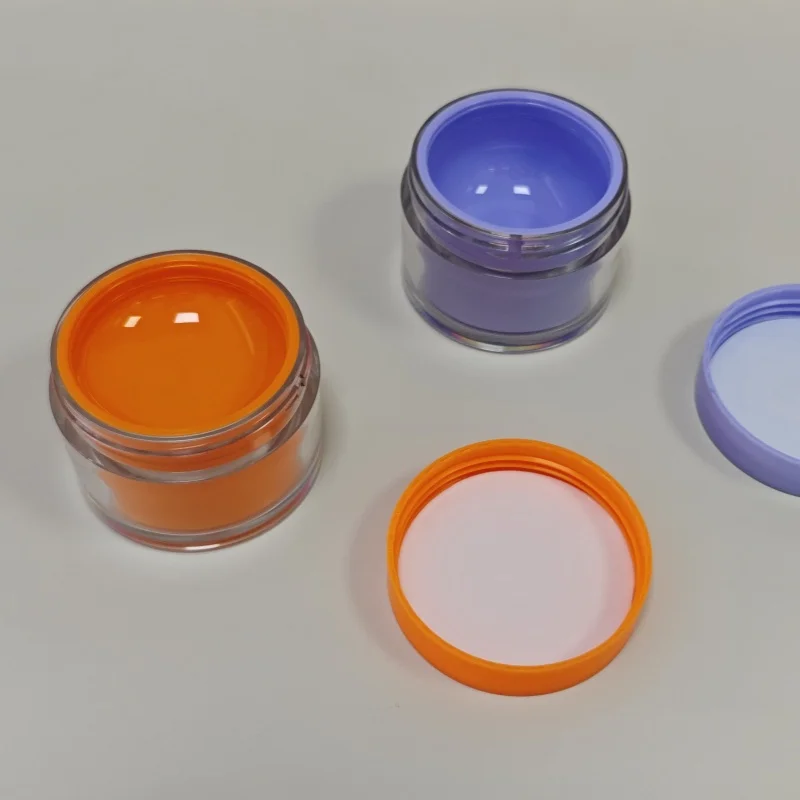 Factory Refillable PET Cream Cosmetic Packaging Jar Matte Cap 10g 30g 50g Cream Jar Container