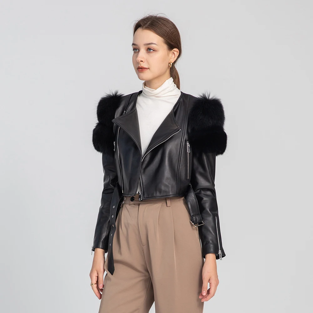 Shop Our New Genuine Sheepskin Leather Jacket for Women