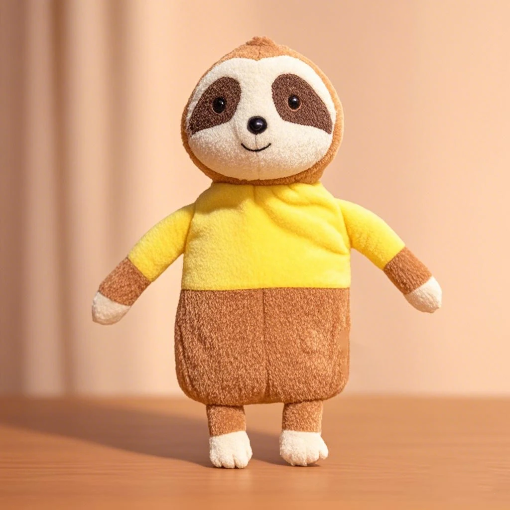 product-750-750 Kids Hand Warmer Heating Pack Cute Natural Rubber Hot Water Bottle Bag Plush Sloth Animal Cover