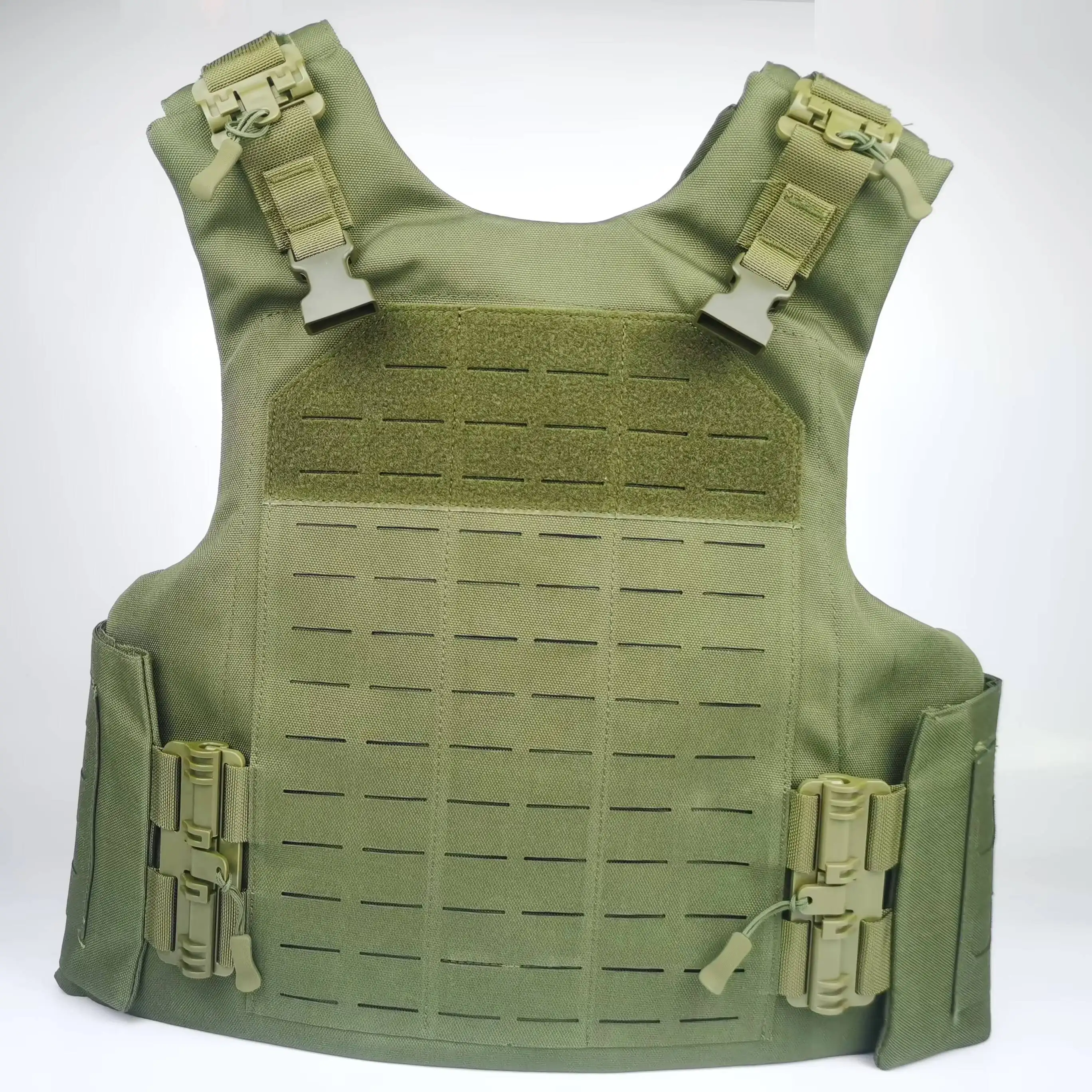 Chaleco táctico Molle verde de liberación rápida con láser, chaleco de defensa 1000D 0