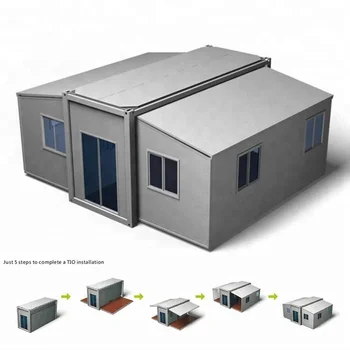 Prefab folding container house extendable cheap prefab house  20ft 40ft for sale factory provide