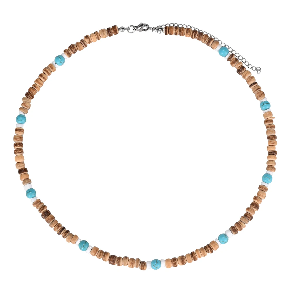 Bohemian Wooden Bead Shell Necklace – Handmade Resin Pendant For Women - View #11