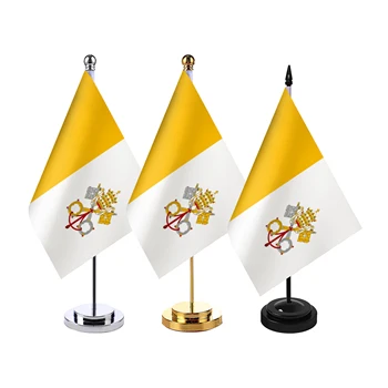 Customized Colombia High Quality  Double sided Mini 14*21cm Table Flag Small Table Flag