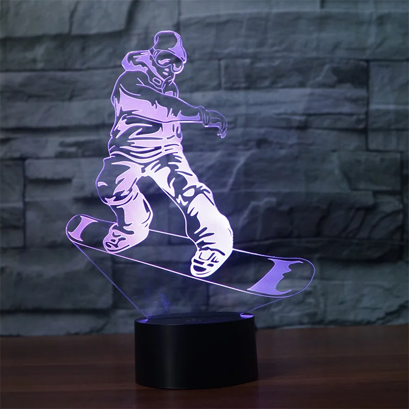 Children's Sports 2d Illusion Night Light Touch Table Desk Lamp Remote Control Color Changing Skateboard Light - Buy 3d Night Light,Kids Night Lamp Product on Alibaba.com