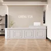 White + fish-belly white countertop