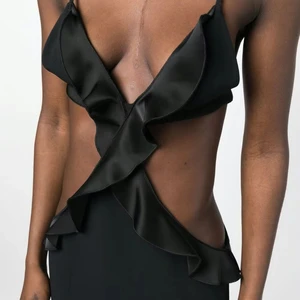 Custom Wholesale Sexy Party  Dress Elegant Backless Black Women Club Evening Dress