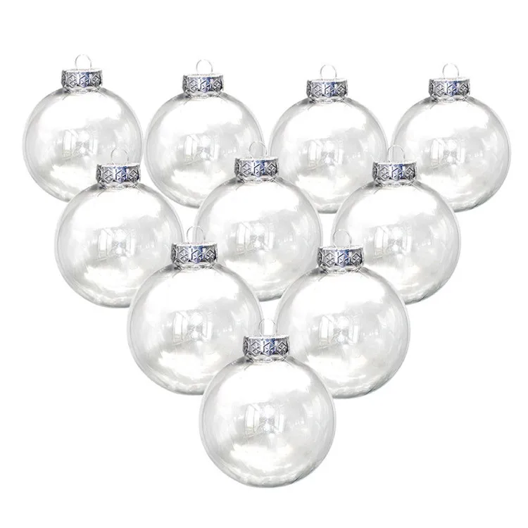 Wholesale Ornament Christmas Crystal Ball Clear Transparent Christmas
