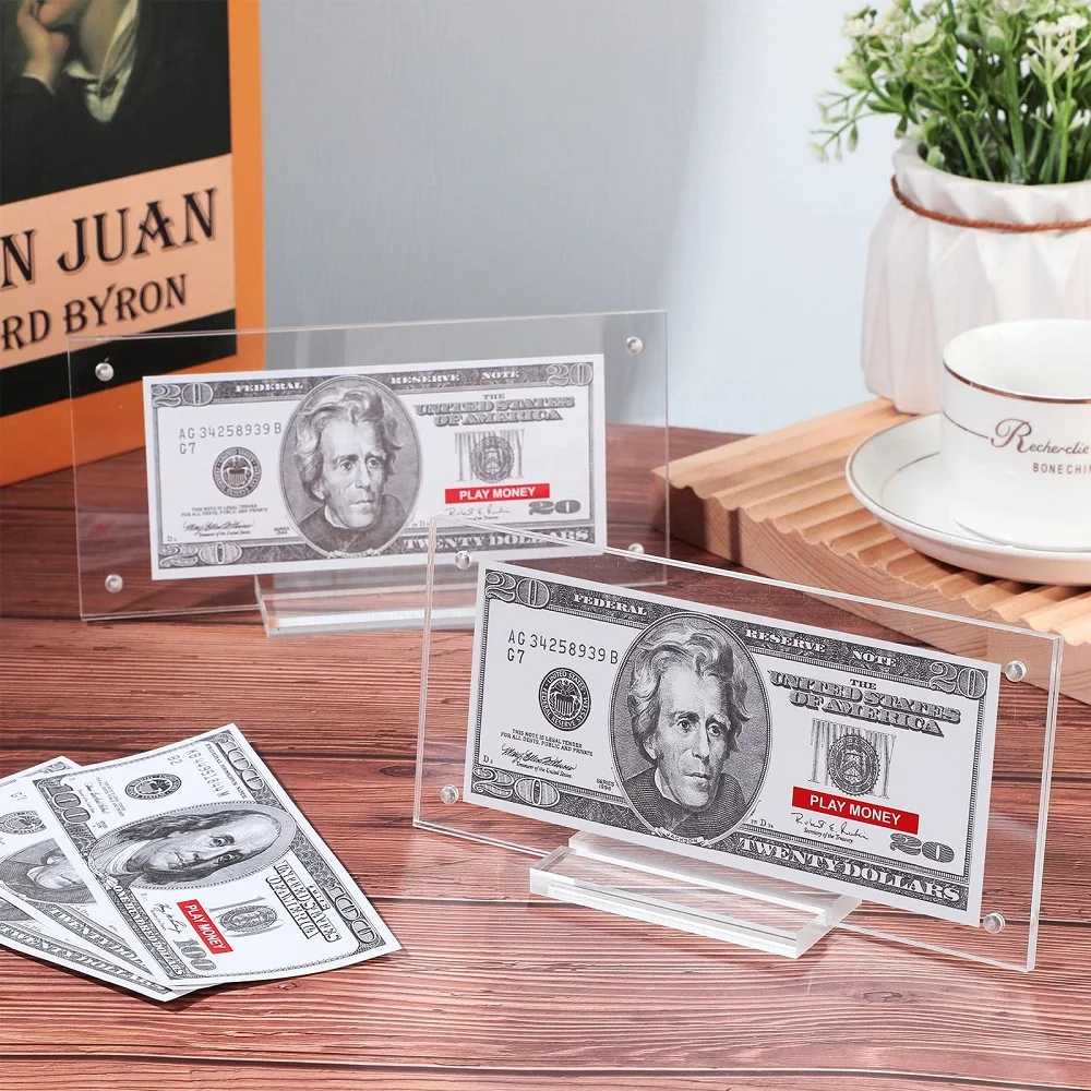 Keboyoe 3 Piezas Marcos de Fotos Acrílico transparente Soporte De Acrílico para Billetes De Dólar Soporte para Marco De Billetes Estante de Exhibición de Billetes Proteger Billetes(10 x 20 cm Keboyoe 3 Piezas Marcos de Fotos Acrílico transparente Soporte De Acrílico para Billetes De Dólar Soporte para Marco De Billetes Estante de Exhibición de Billetes Proteger Billetes(10 x 20 cm