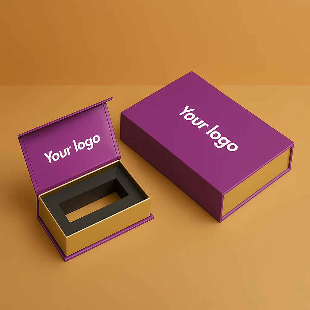 Custom Luxury Black Gold Lipstick Gift Set Box with Paper Insert ...