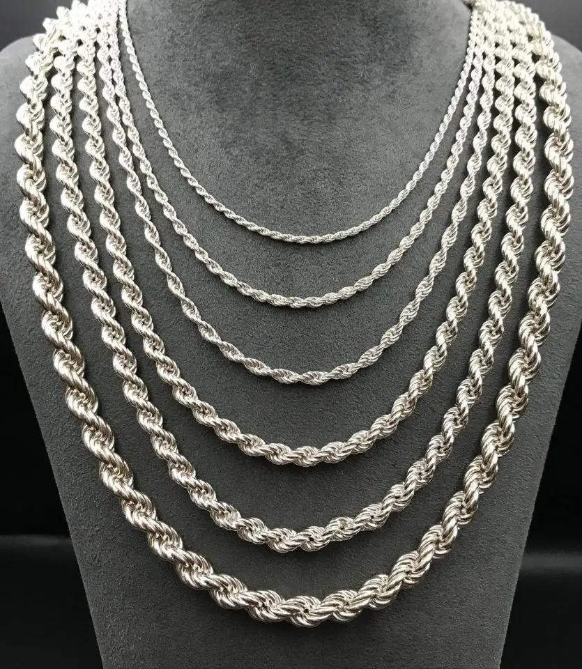 Italian Silver Men's Thin Cuban Curb Chain Necklace, Sterling