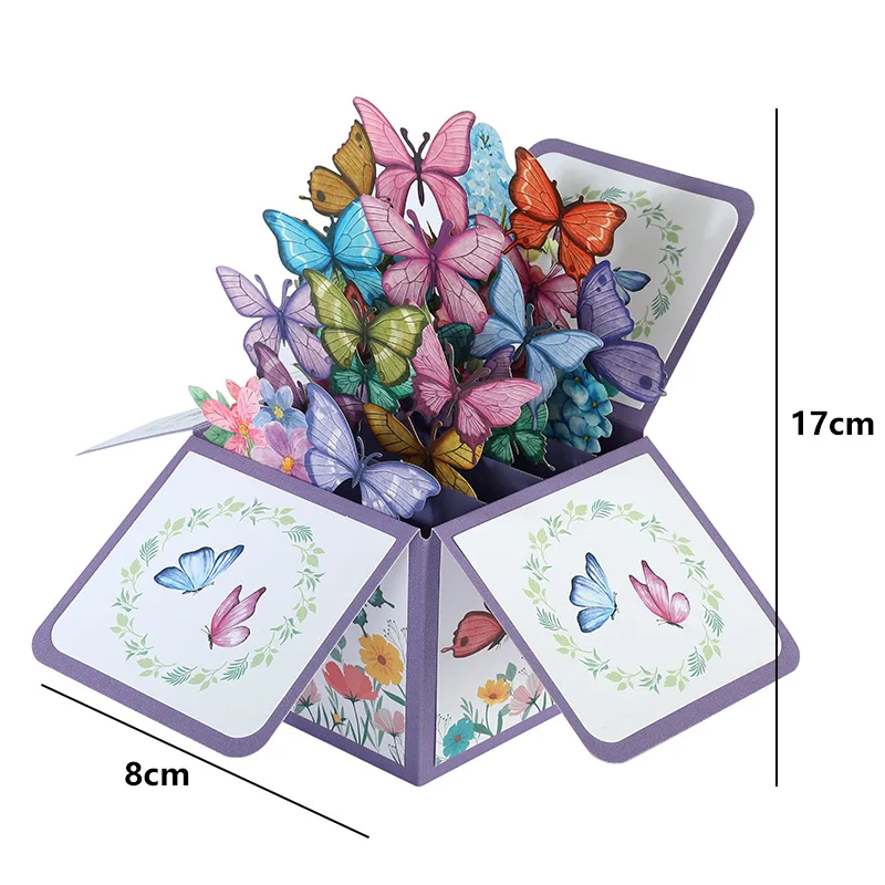 3D Pop up Birthday Greeting Card Butterfly Happy Birthday Greeting Cards for Men and Women