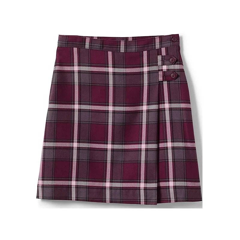 OEM Customized Checkered School JK Dress Skirts School Girl Short Plaid  Pleated Dress Girls School Uniform Skirt