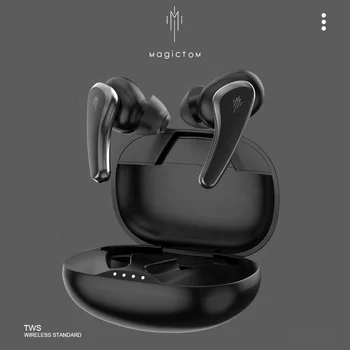 Magictom Mini TWS for BT Wireless Earbuds Earphones Deep Bass IPX4 Waterproof Support Customized with Charging Case