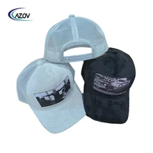 New Arrival Sun protection Breathable Net Cap 5-piece Velvet Affixed Cloth Embroidered Sports Baseball Cap Truck Driver Cap