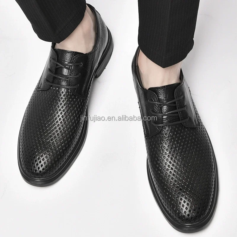 Elegant Italian Men\'s Dress Shoes Genuine Leather 41 US 8 Y2K The Most Elegant Italian Men`s Leather Black Dress Shoes  main image 3