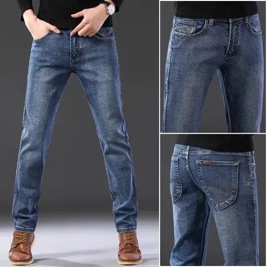 Apparel Stocklot Fashion Men's Jeans Dark Blue Stretch Material Garment ...