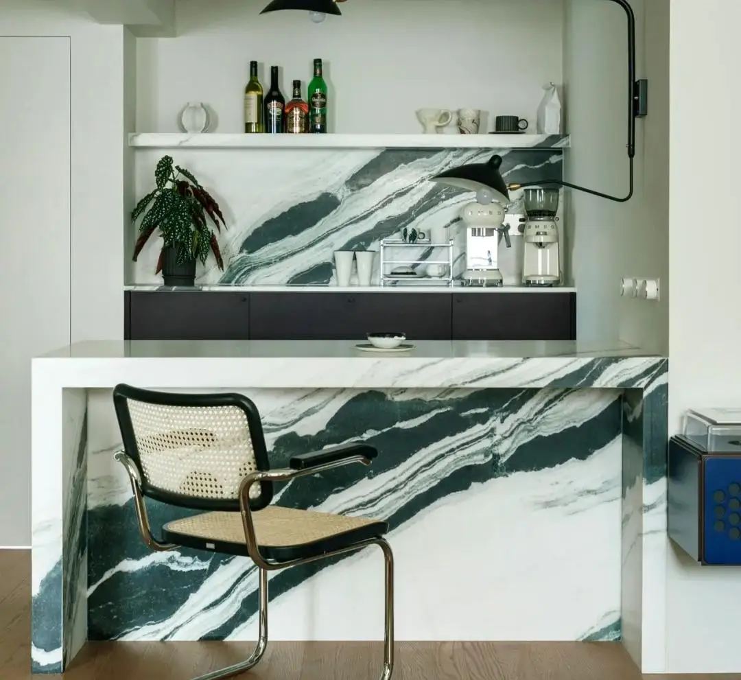 Modern Luxury Natural Panda White Marble Kitchen Countertop Indoor Bar Design Stone Island Vanity Tops & Table Tops