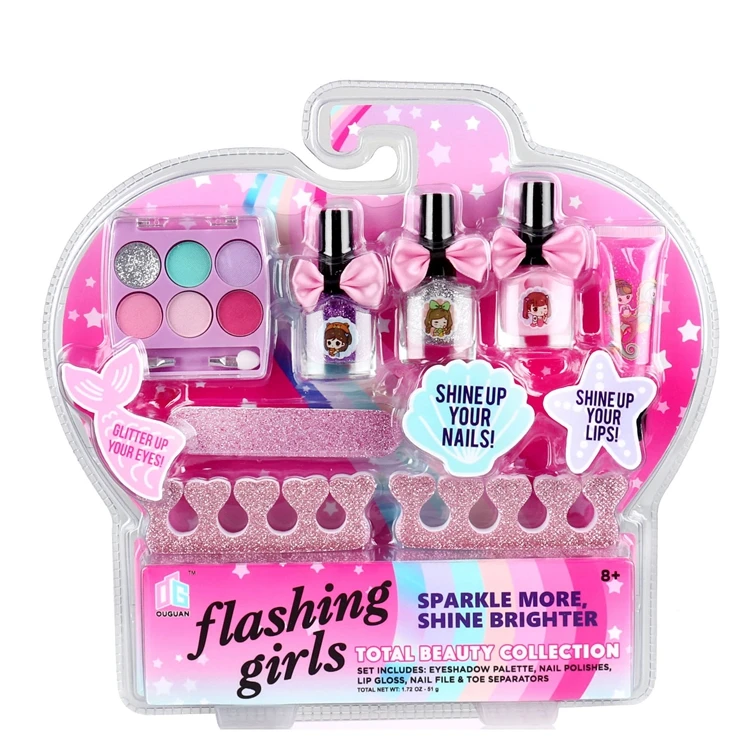 Игрушечная игрушка для детей, сверкающая ярче, набор для маникюра