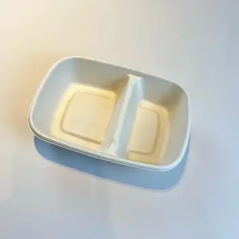 CR900ML-2 Compartment bagasse food container takeaway food container CR900ML Bio degradable disposable 240430