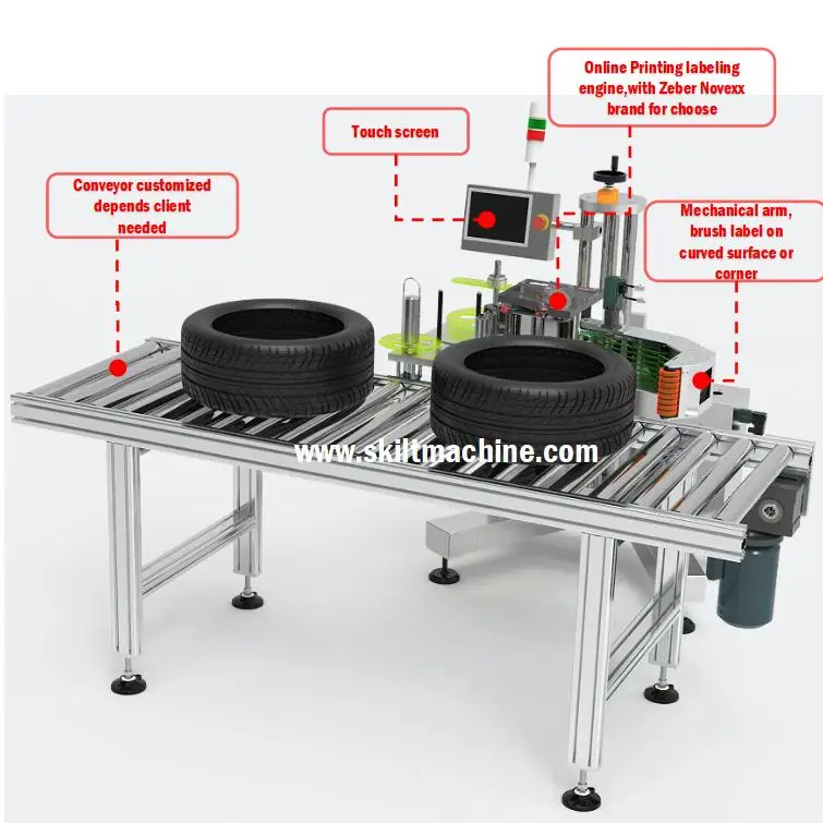 23 Years Experience SKILT Automatic Carton Box Surface Online Printing Labeling Machine Electric Wood and Paper Packaging
