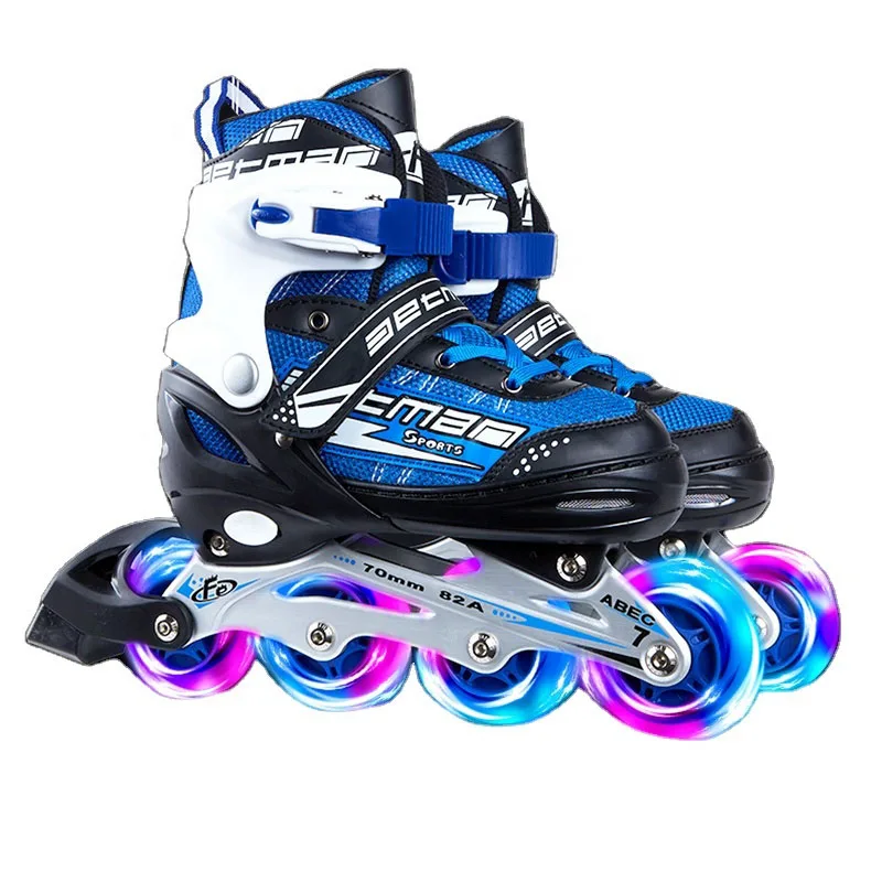 Factory Price Roller Wheels Shoes Freestyle Heel Adjustable Flashing Roller  Inline Skates for Kids Adults