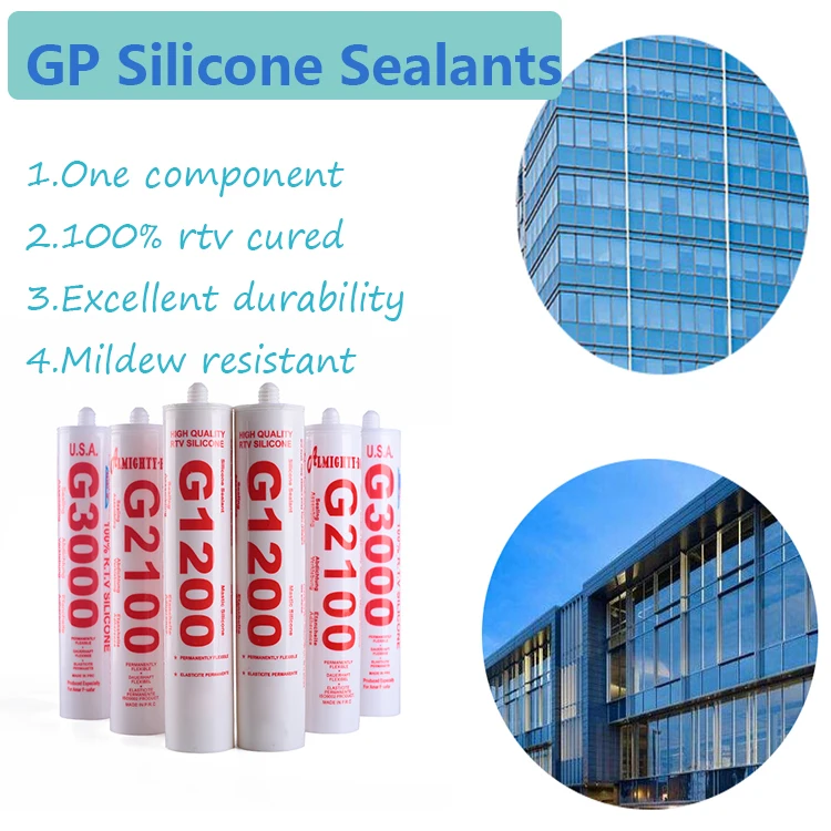 Dely Brand Silicone Sealant Glue Good Quality G1200 Silicone Sealant