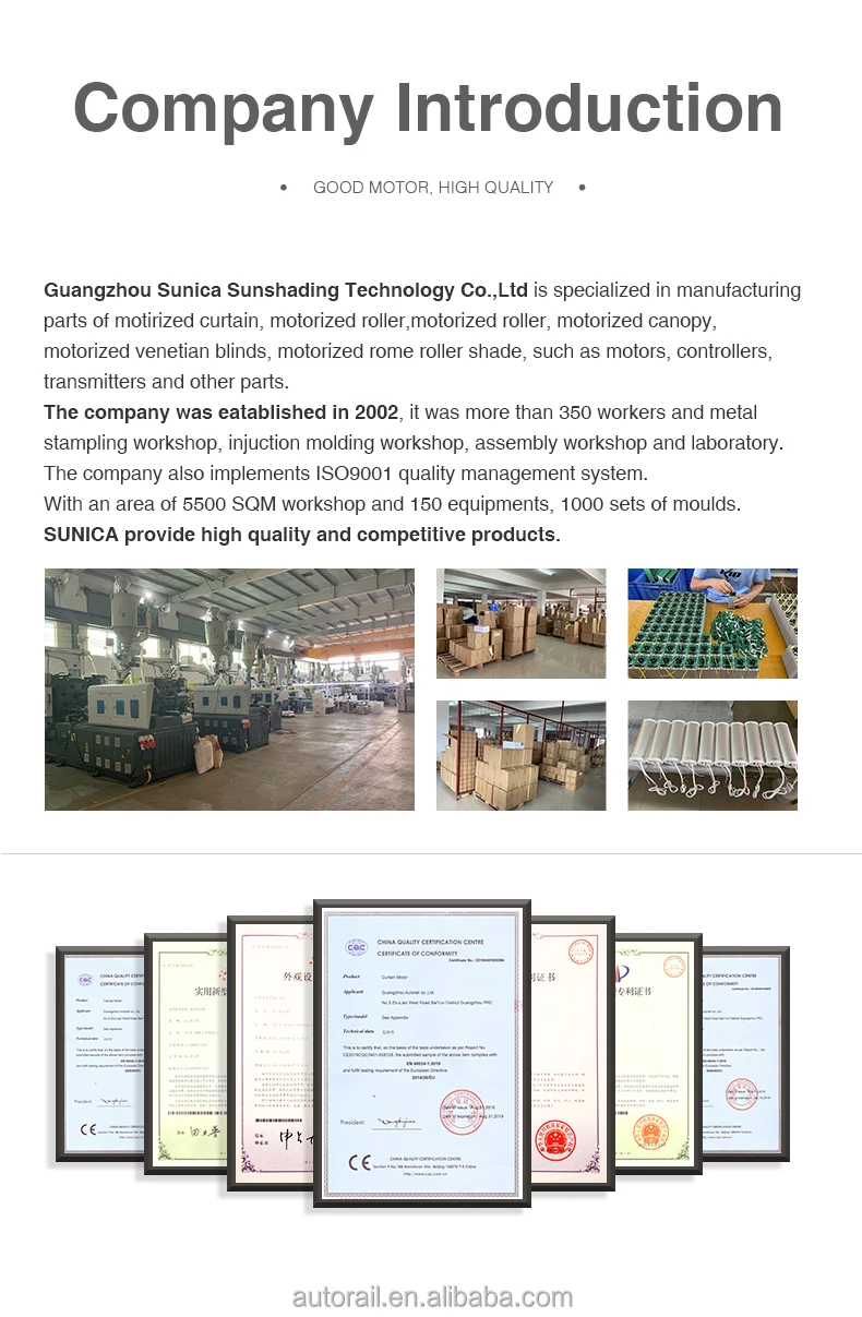 Newest Design Silent Electric Vertical Blind Track Vertical Blinds