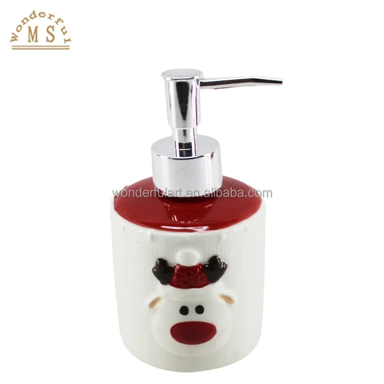 Ceramic Soap Dispenser Gift Cartoon Old Man Style Bathroom accessories Sets for daily lotion bottle shower Christmas Home ware