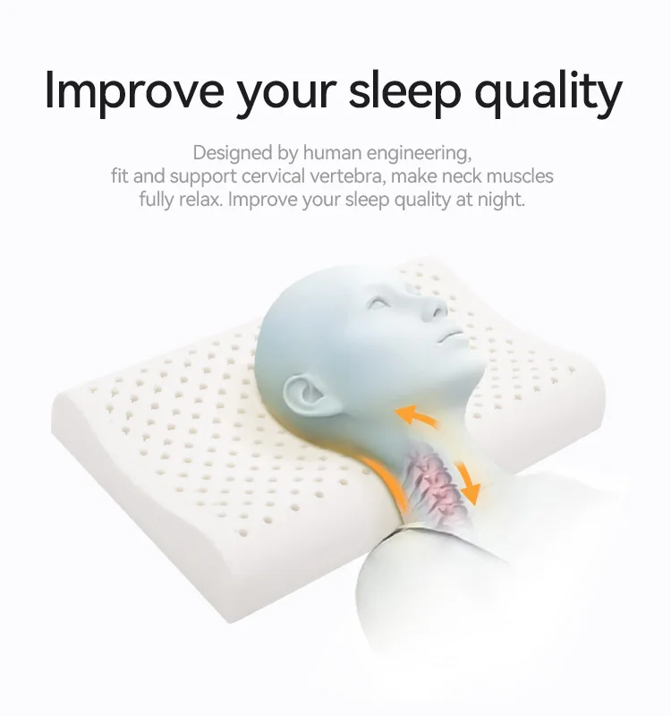 Breathable Ergonomic Organic Cervical Pillows Latex Natural Wholesale ...