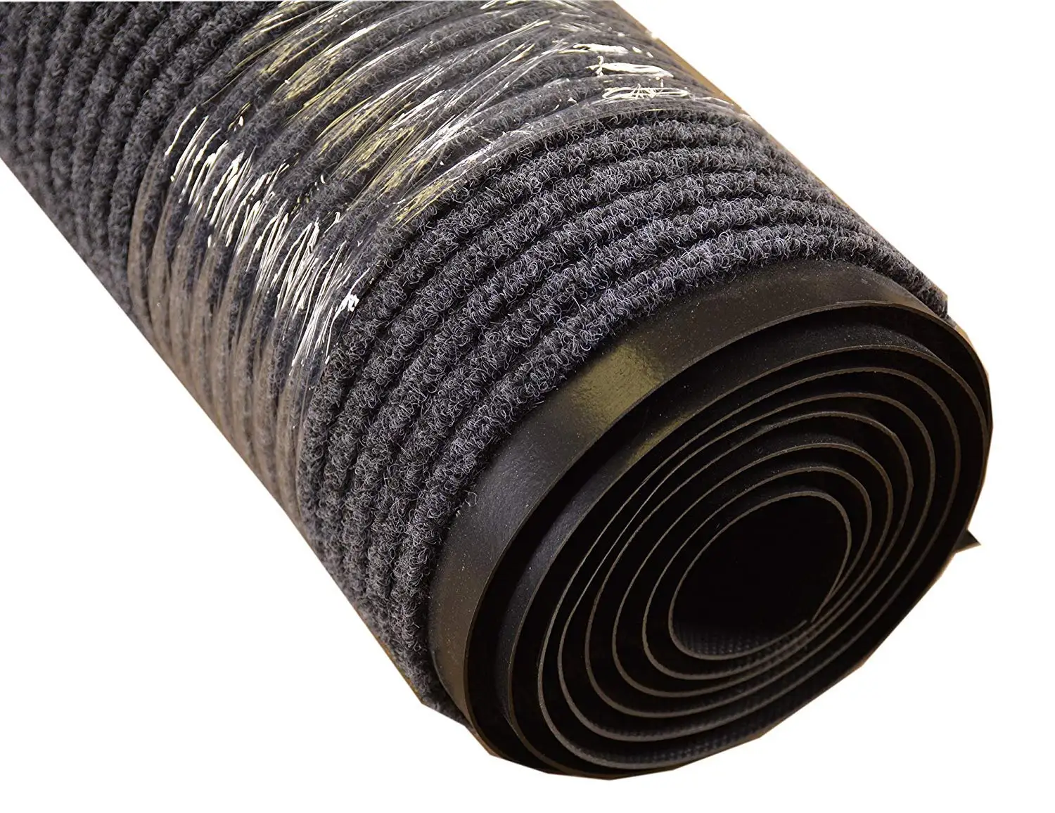 Double Ribbed Striped Non Slip PVC Backing Shoe Scraper Outdoor Entryway Welcome Door Mat