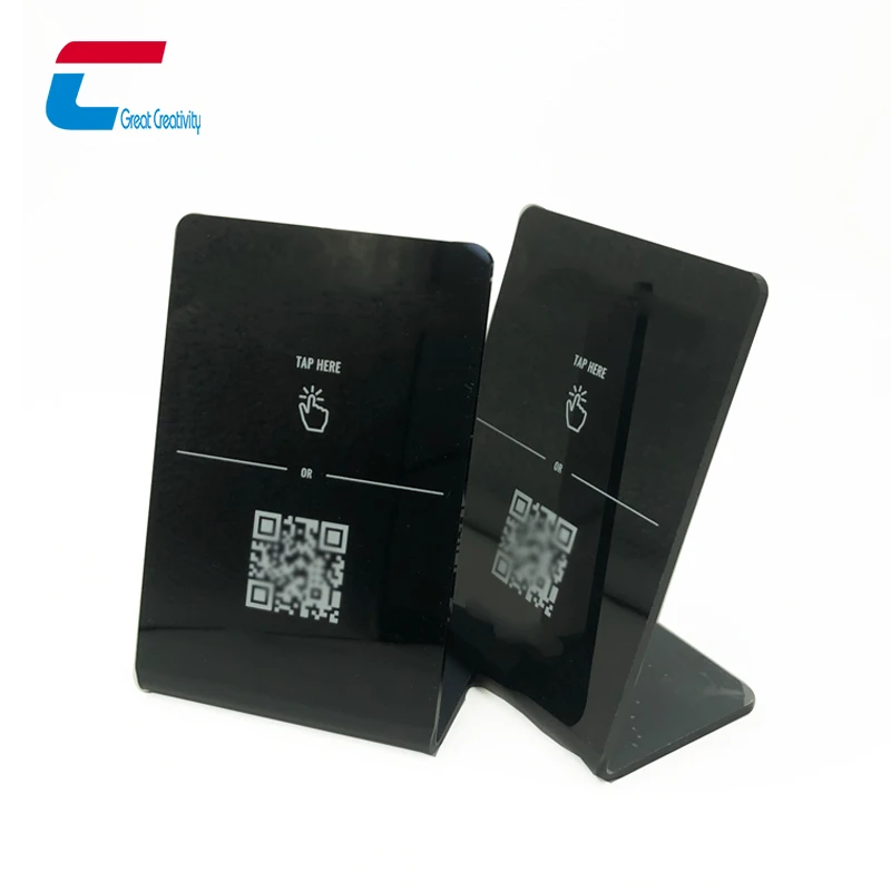 Nfc google Review Display QR Code Menu Stand Nfc Table Stand