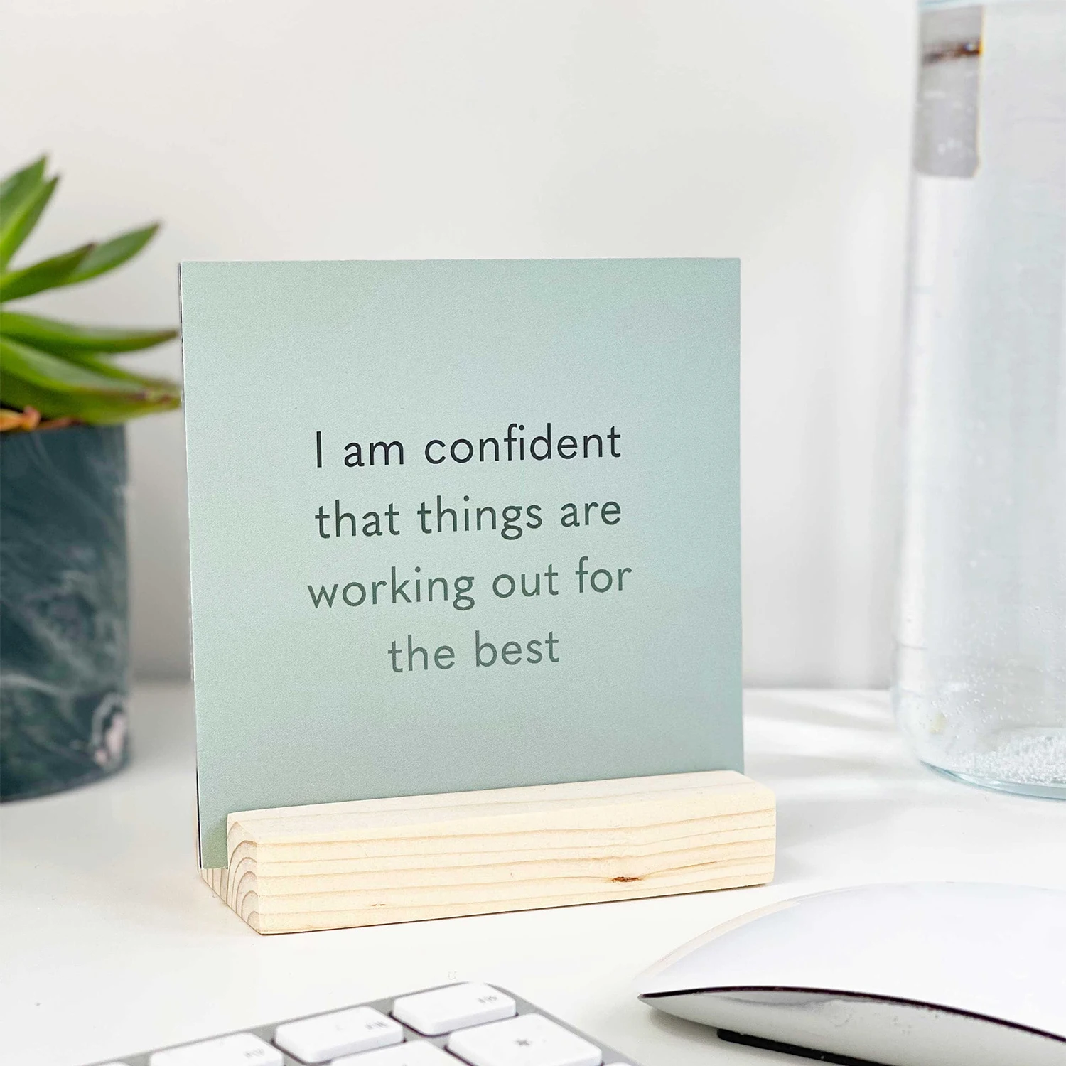 Custom Positive Affirmation Cards for Men Mindfulness Cards With Stand_ Positivity Gift  Success Quote Cards